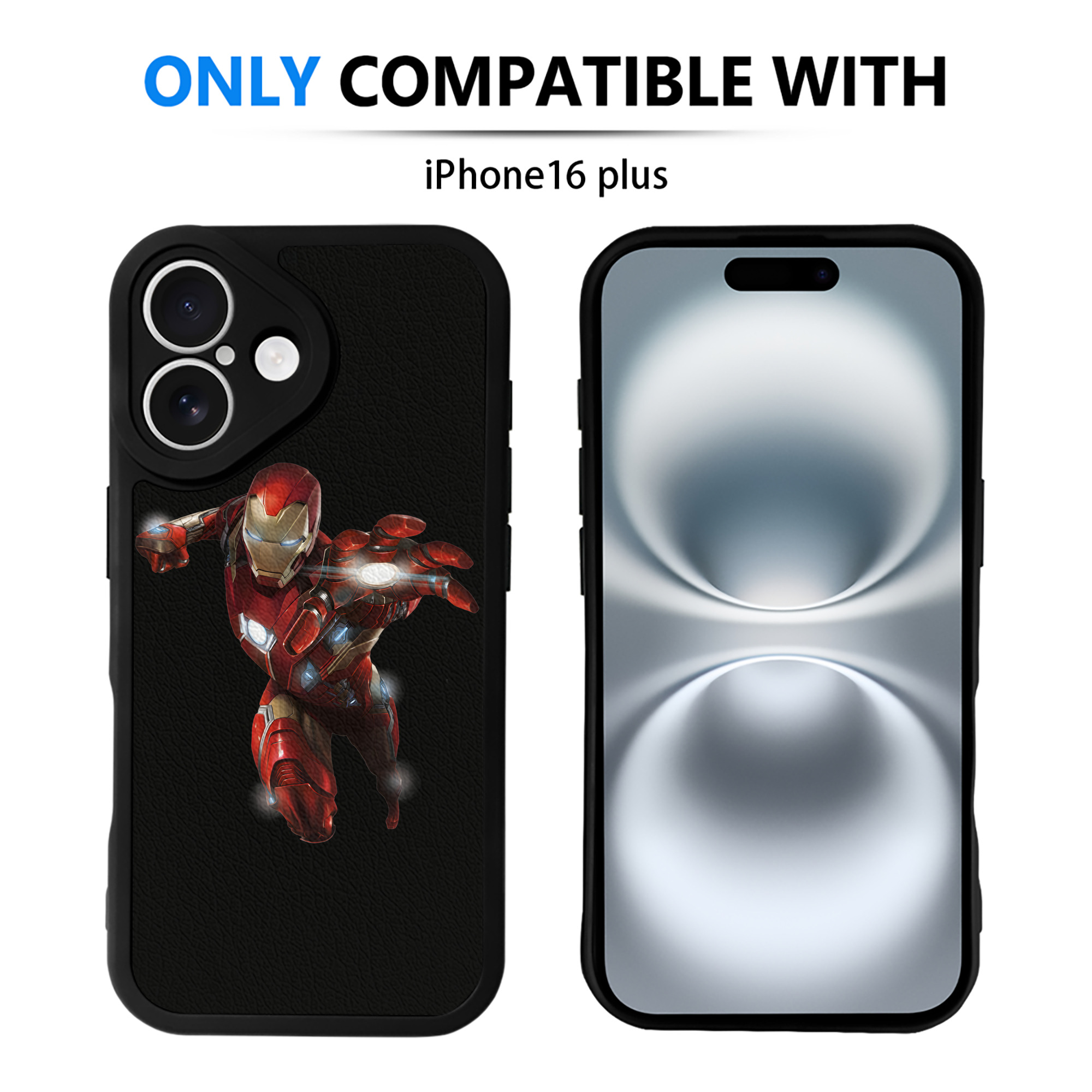 （画像用） アベンジャーズ The Avengers 【iPhone 16シリーズ対応】シリコンスマホケース（レザー調） 材質：シリコン